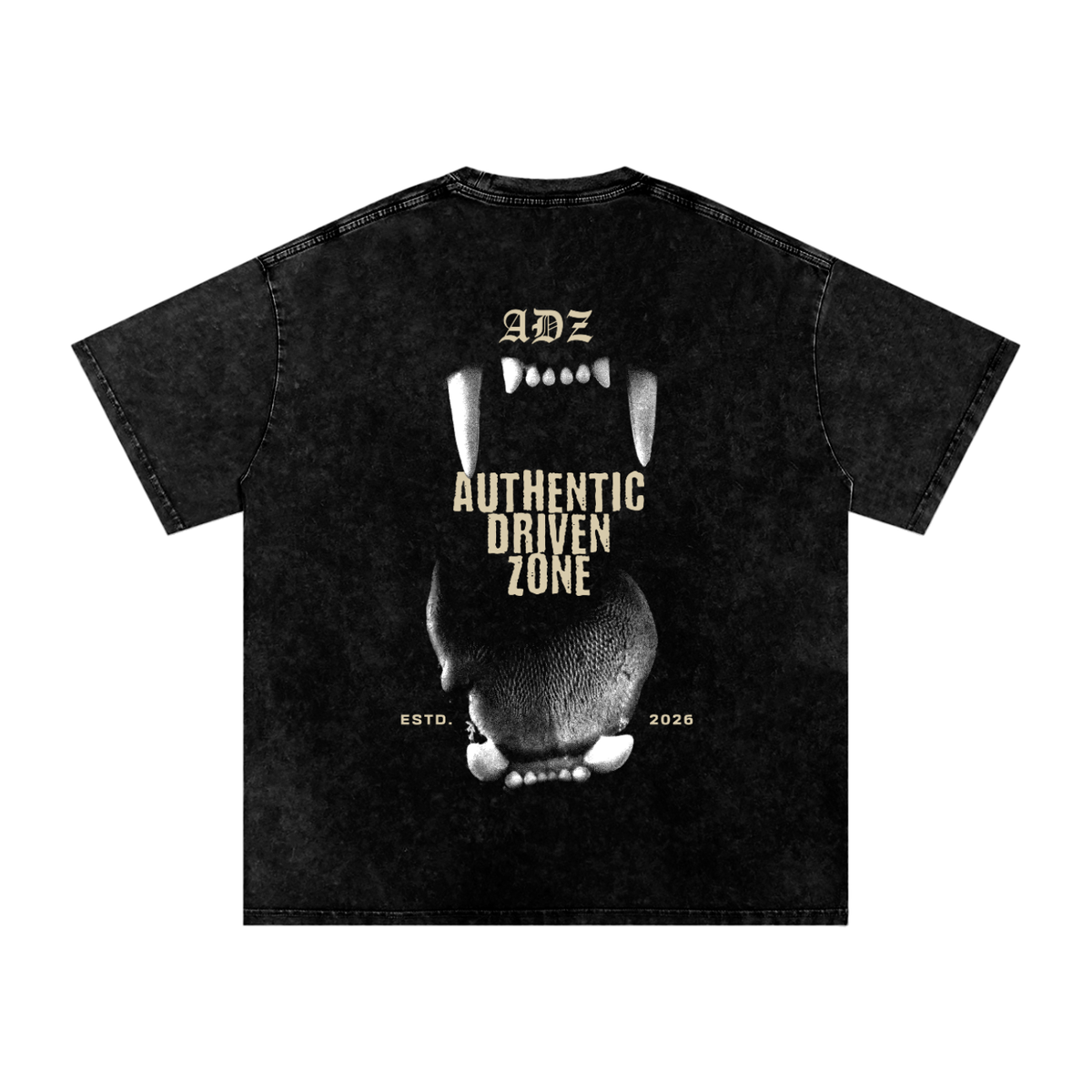 ADZ Off The Leash Snow Washed Oversized Cotton T-Shirt