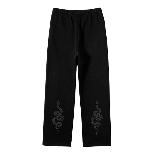 ADZ Snake Code Unisex Solid Color Fleece Straight Leg Pants