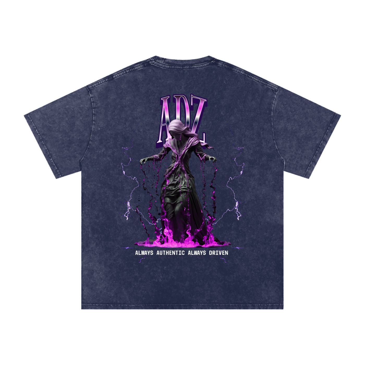 ADZ Lightning Snow Washed Oversized Cotton T-Shirt