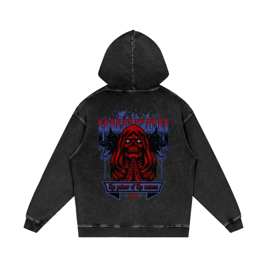 ADZ Unseen Snow Washed Loose Cotton Hoodie