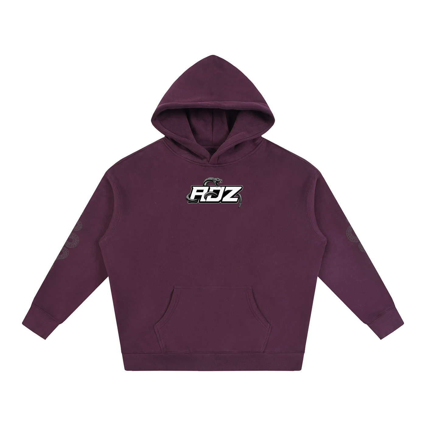 ADZ Snake Code Oversize Fleeced Hoodie (pocket)