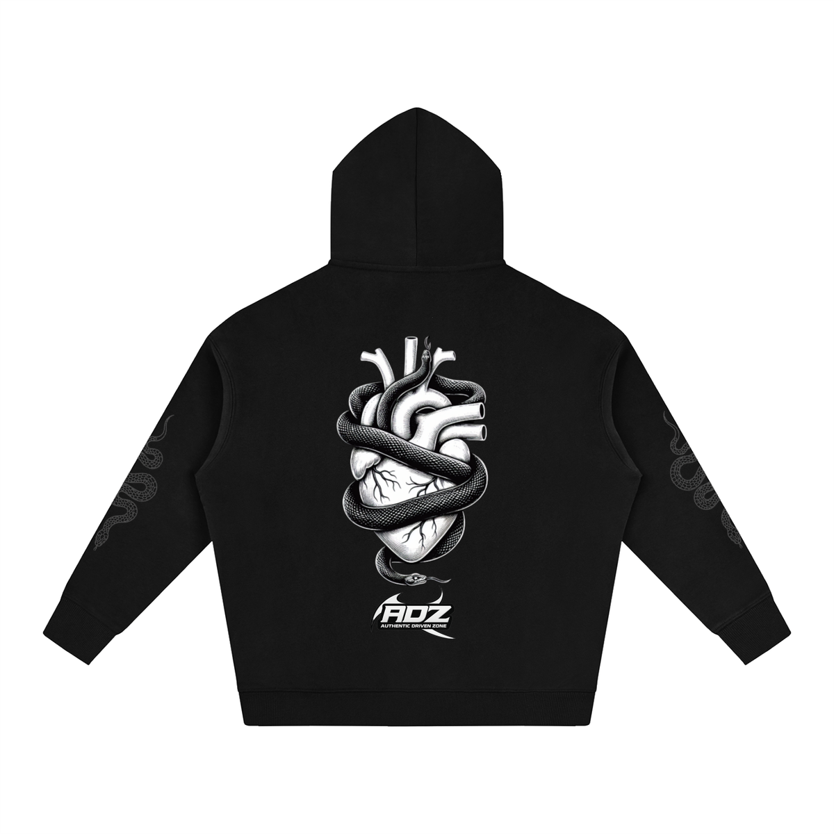 ADZ Snake Code Oversize Fleeced Hoodie (pocket)